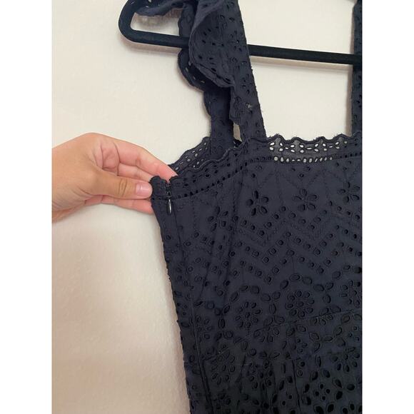 NEW Veronica Beard Black Aislin Eyelet Tiered Maxi Dress sz 00 - Picture 8 of 9